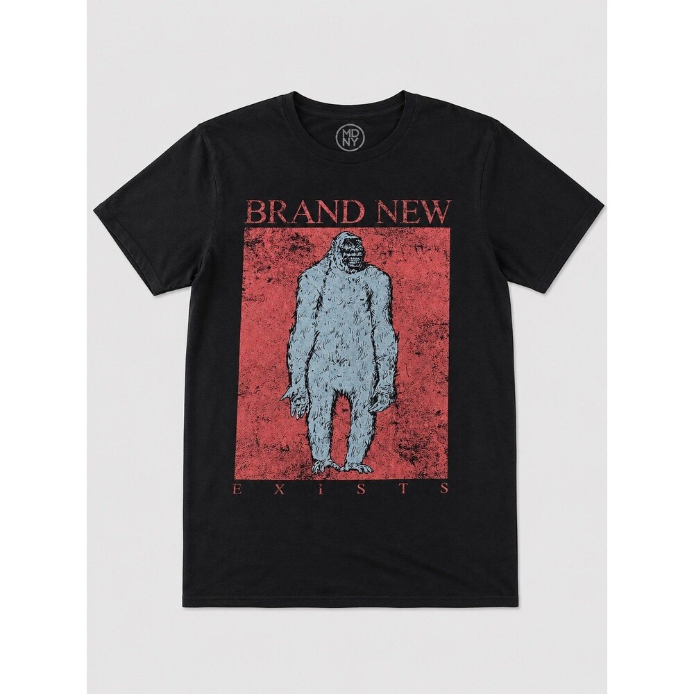 Brand New “Brand New Exists” Bigfoot/Yeti Graphic Tee – Size Small – Black